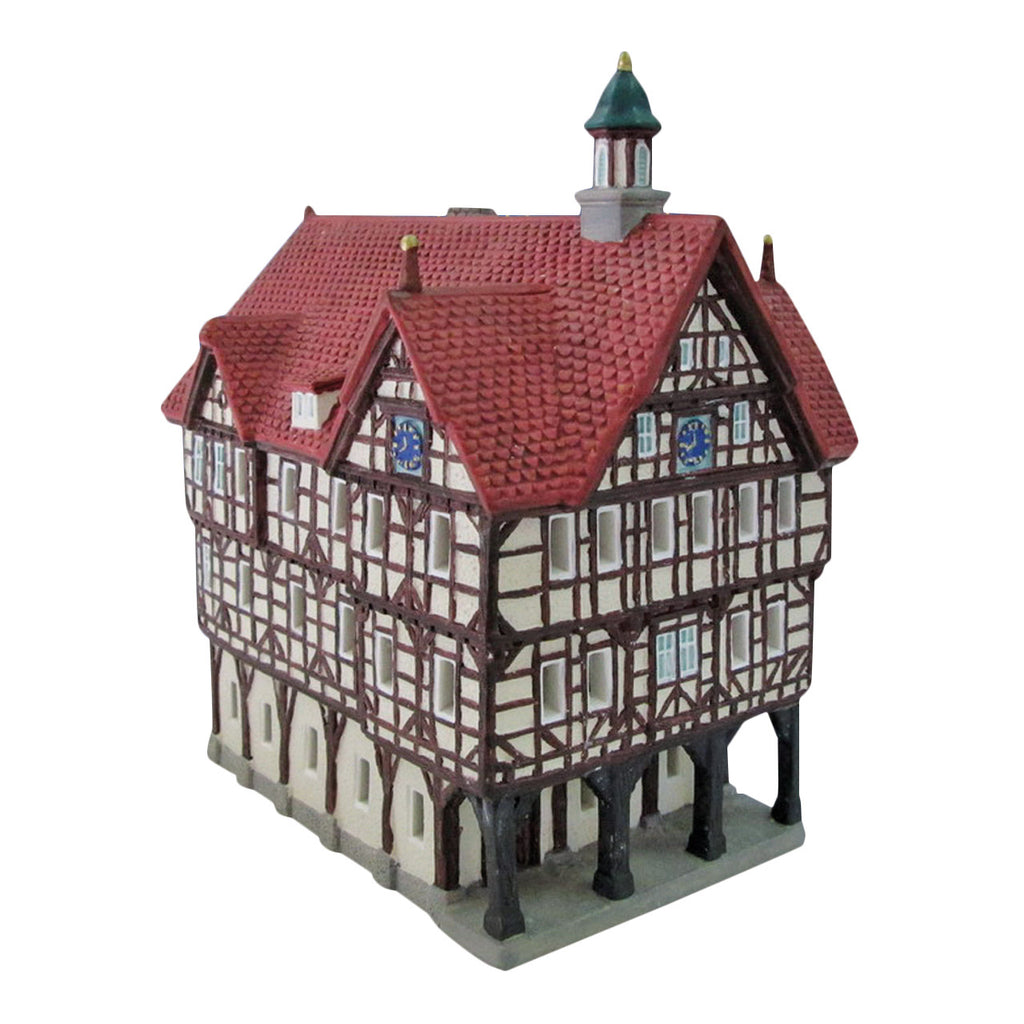 Porcelanowy domek świąteczny - ratusz 22 cm
