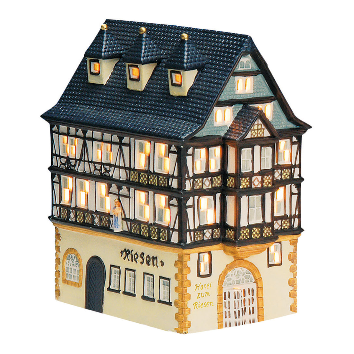 Porcelanowy domek świąteczny - hotel 22 cm