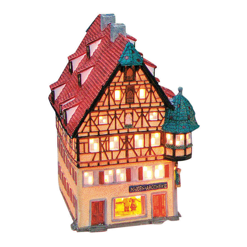 Porcelanowy domek świąteczny – apteka 19 cm