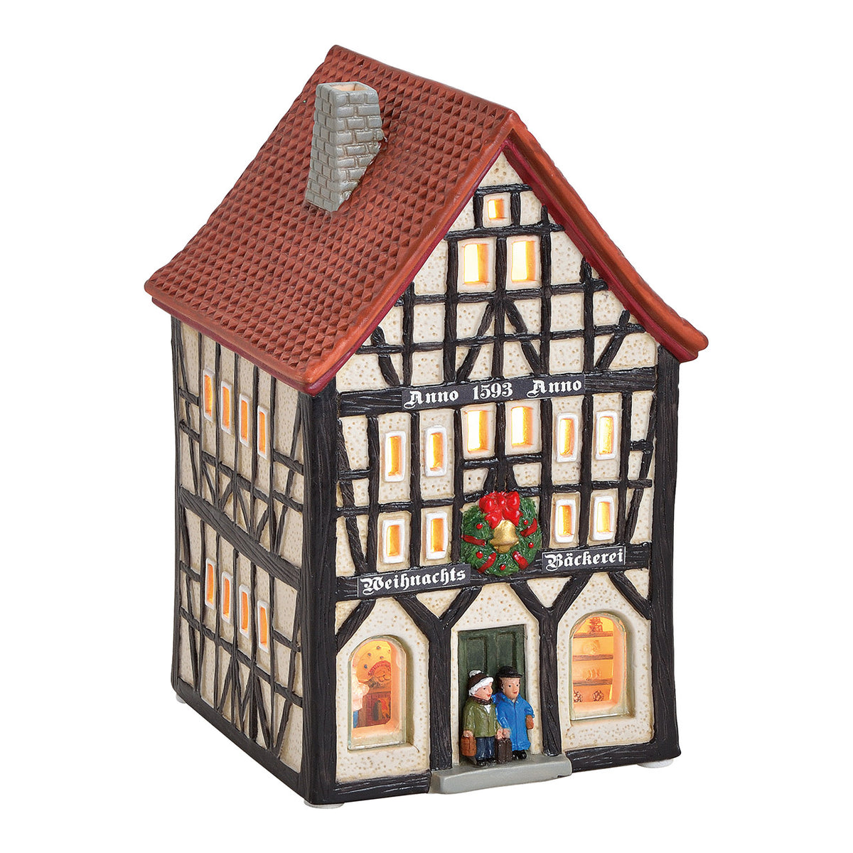 Świąteczny domek porcelanowy - piekarnia 17 cm