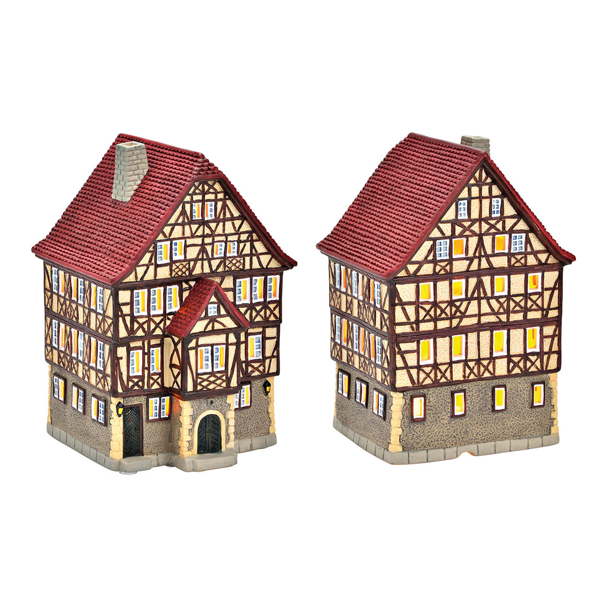 Porcelanowy domek świąteczny – zabytkowa kamienica 18 cm