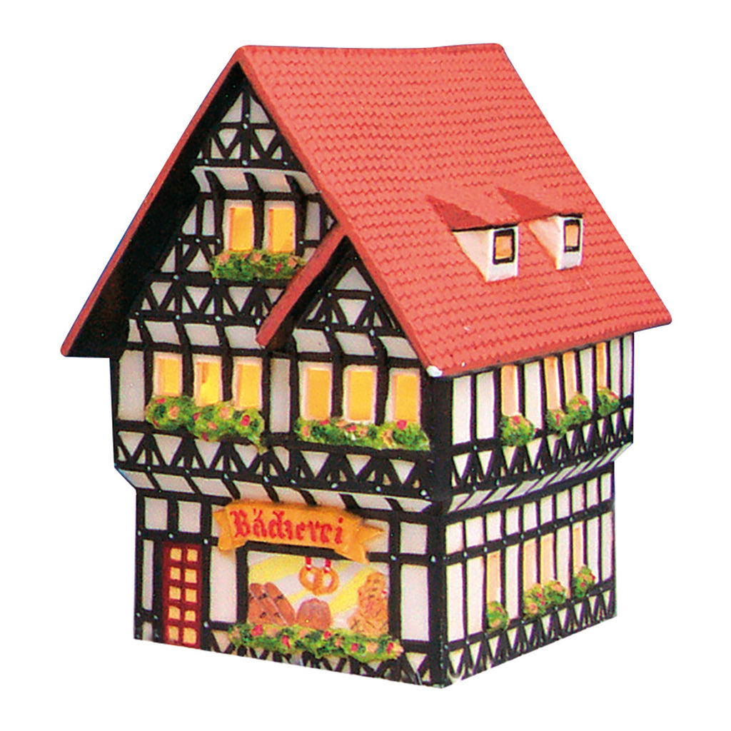 Porcelanowy domek świąteczny – piekarnia 17 cm