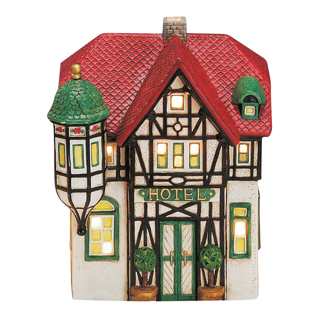 Porcelanowy domek świąteczny – hotel 19 cm