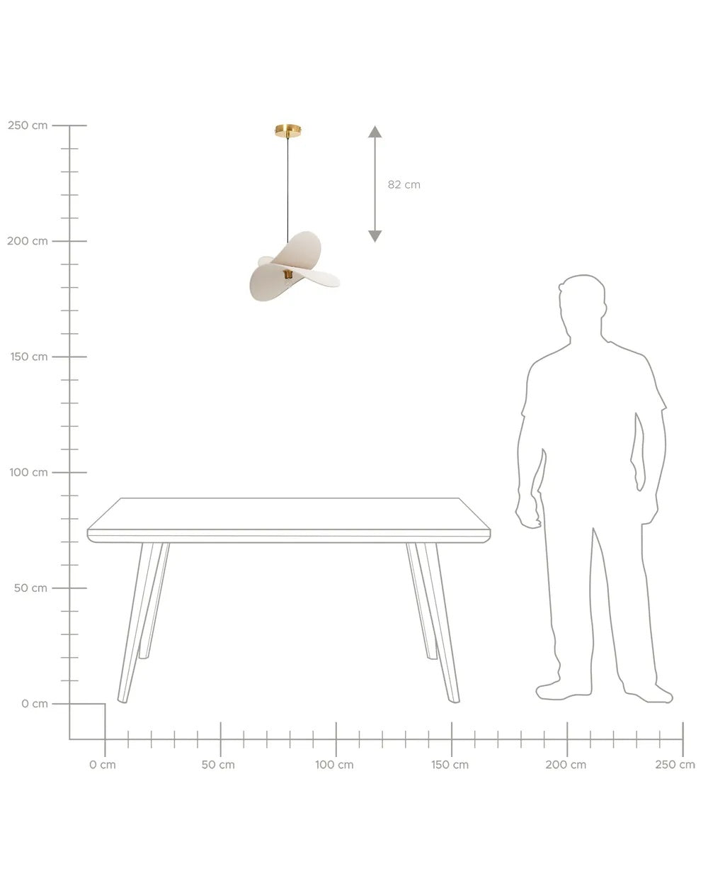 Beżowa lampa wisząca z lnianym abażurem 61 cm