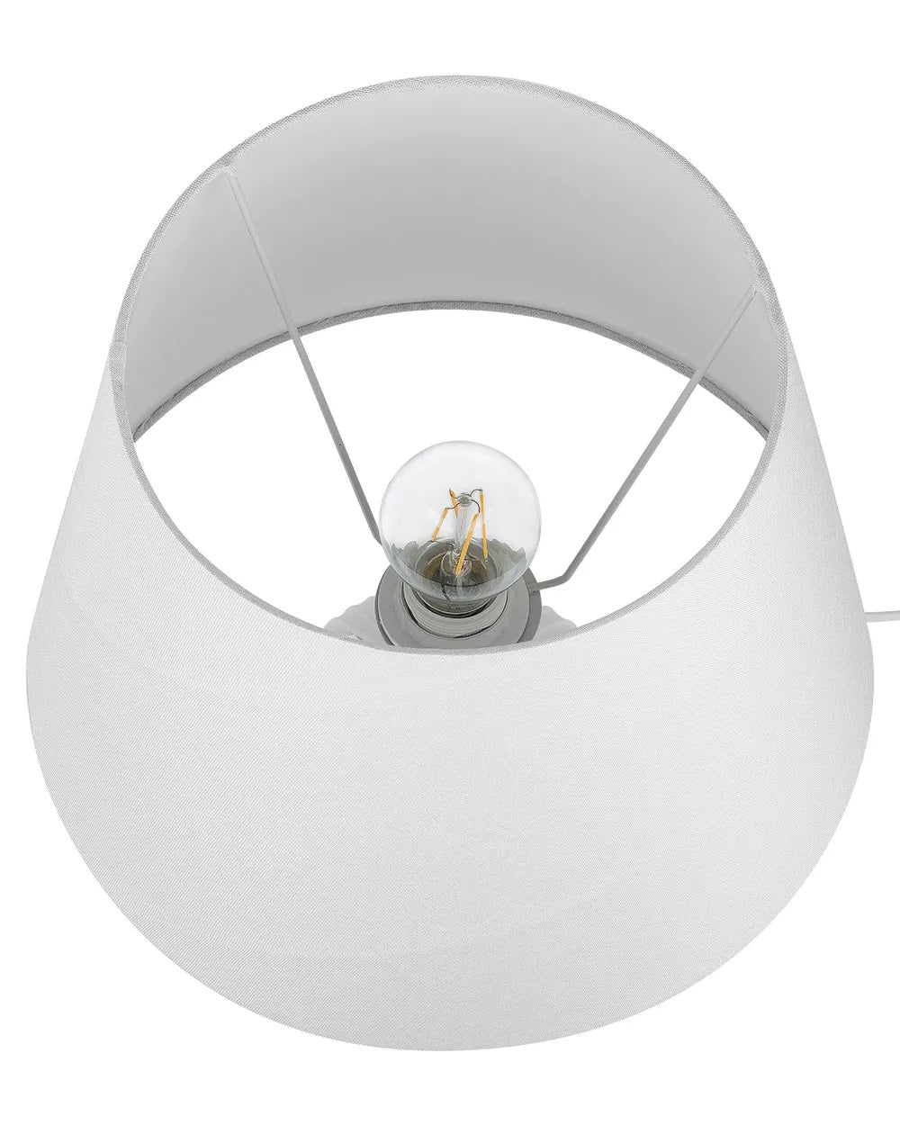Biała lampa stołowa z ceramiczną podstawą 52 cm