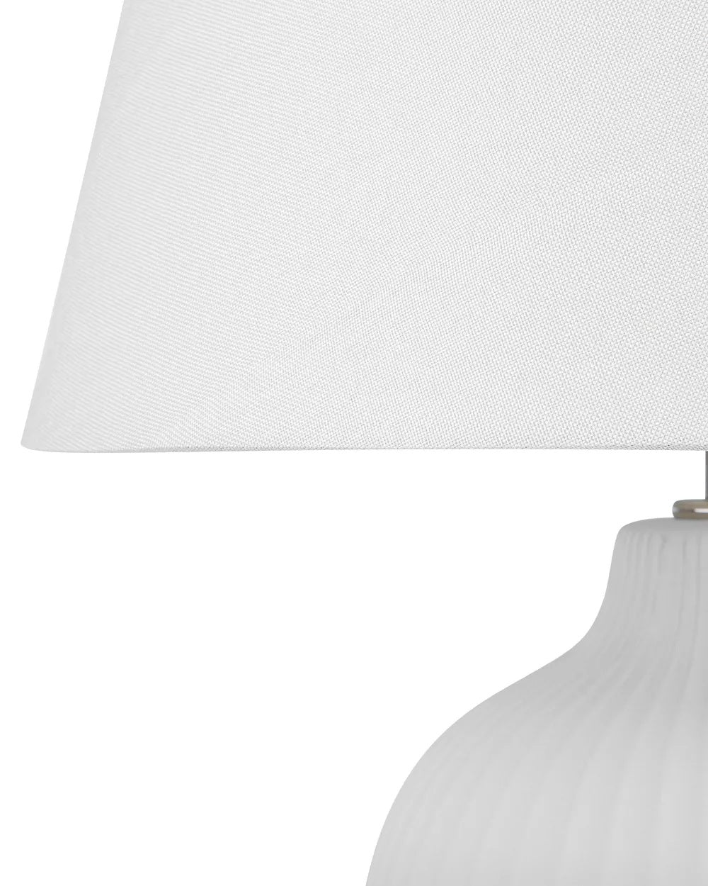 Biała lampa stołowa z ceramiczną podstawą 52 cm