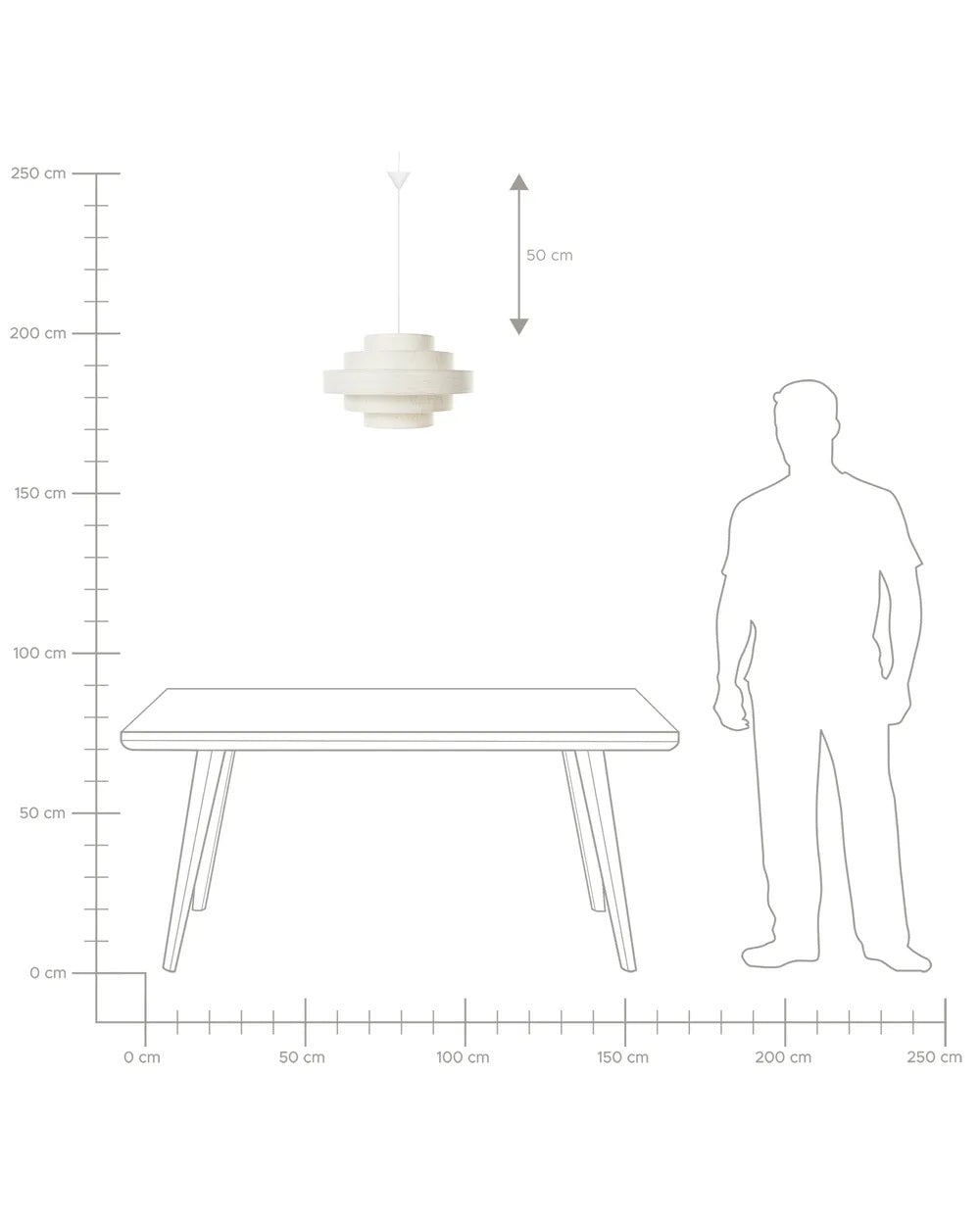 Biała lampa wisząca z lnianym abażurem 40 cm