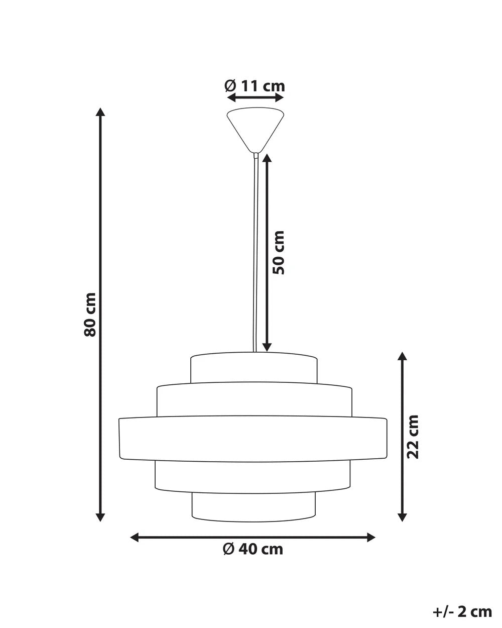 Biała lampa wisząca z lnianym abażurem 40 cm
