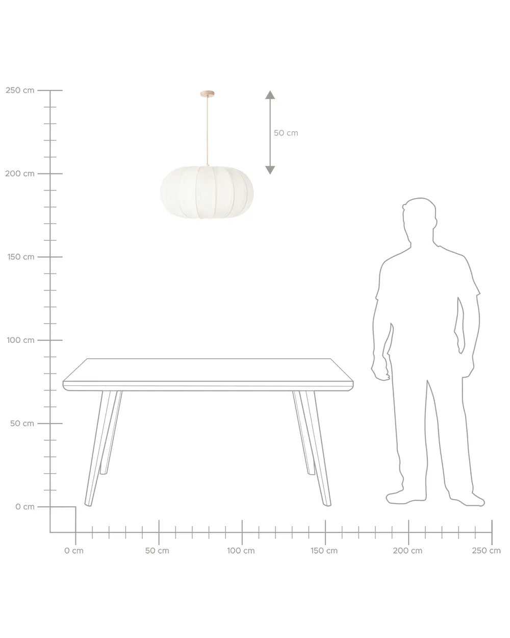 Biała lampa wisząca z plisowanym kloszem z nylonu 36 cm