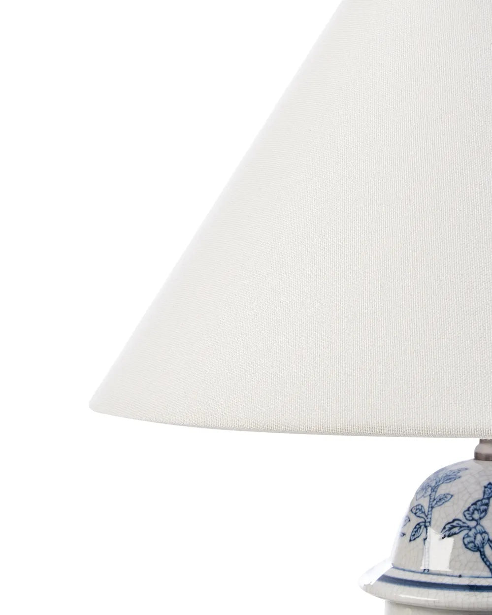 Biało-niebieska lampa stołowa z porcelanową podstawą 53 cm