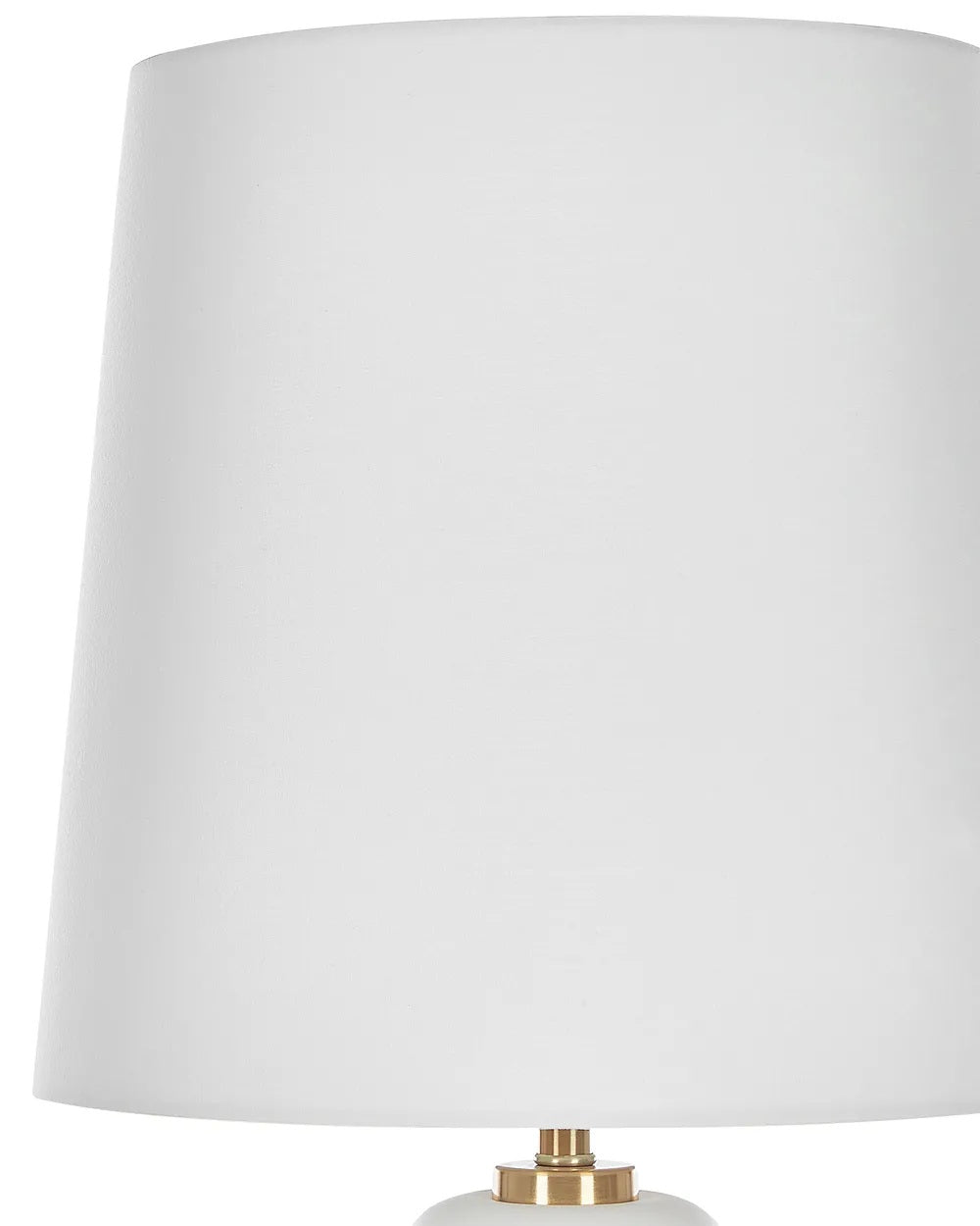 Biało-złota lampa stołowa z metalową podstawą 80 cm