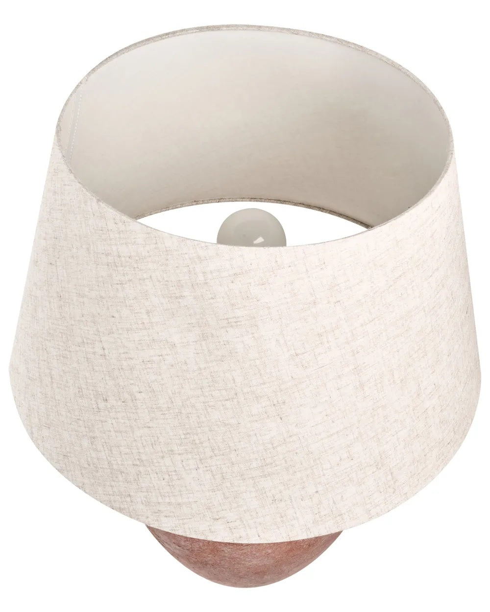 Brązowa lampa stołowa z ceramiczną podstawą 51 cm