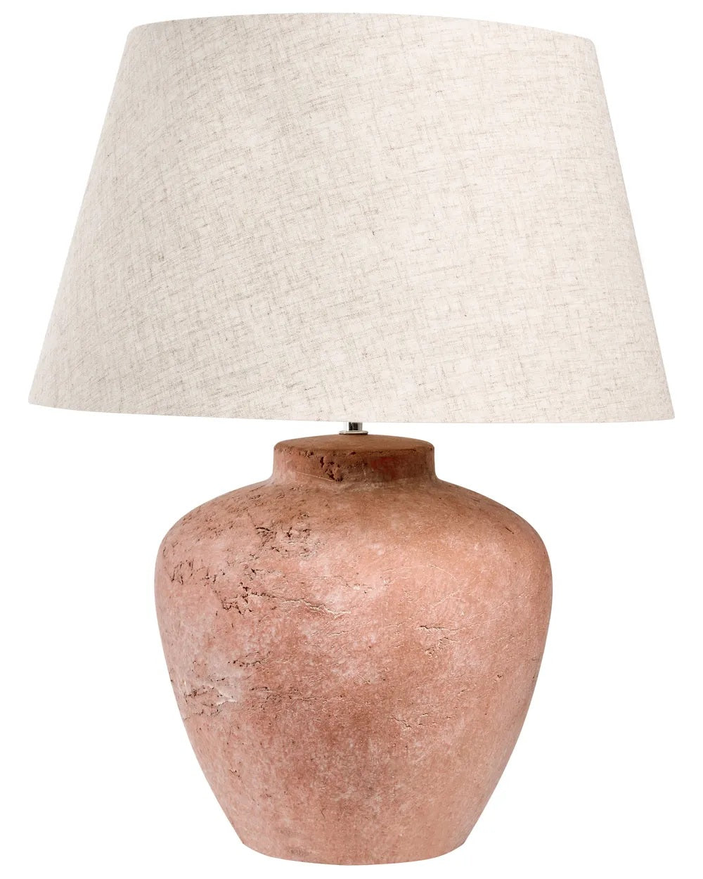 Brązowa lampa stołowa z ceramiczną podstawą 51 cm