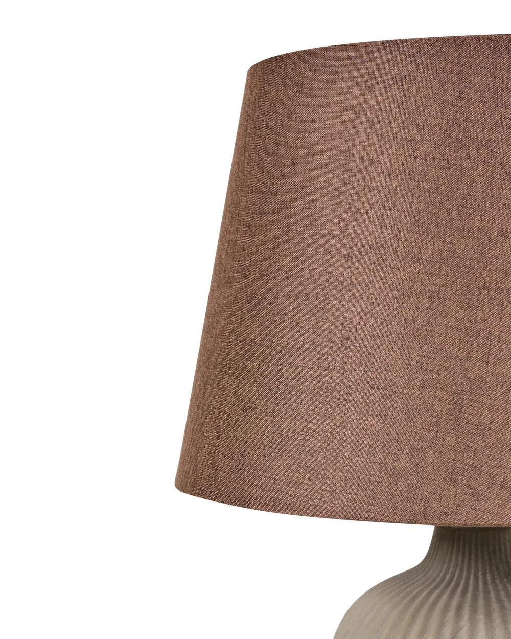 Brązowa lampa stołowa z ceramiczną podstawą 52 cm