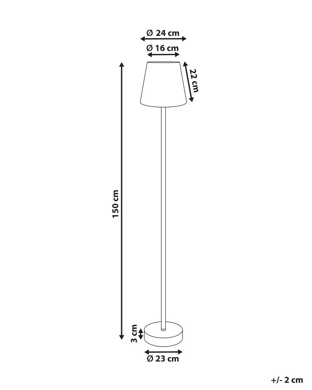 Brązowa metalowa lampa podłogowa z plecionym abażurem 150 cm