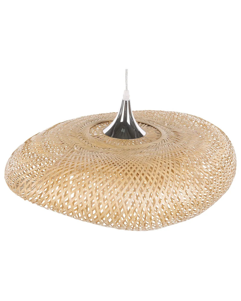 Duża lampa wisząca z bambusowym kloszem 63 cm