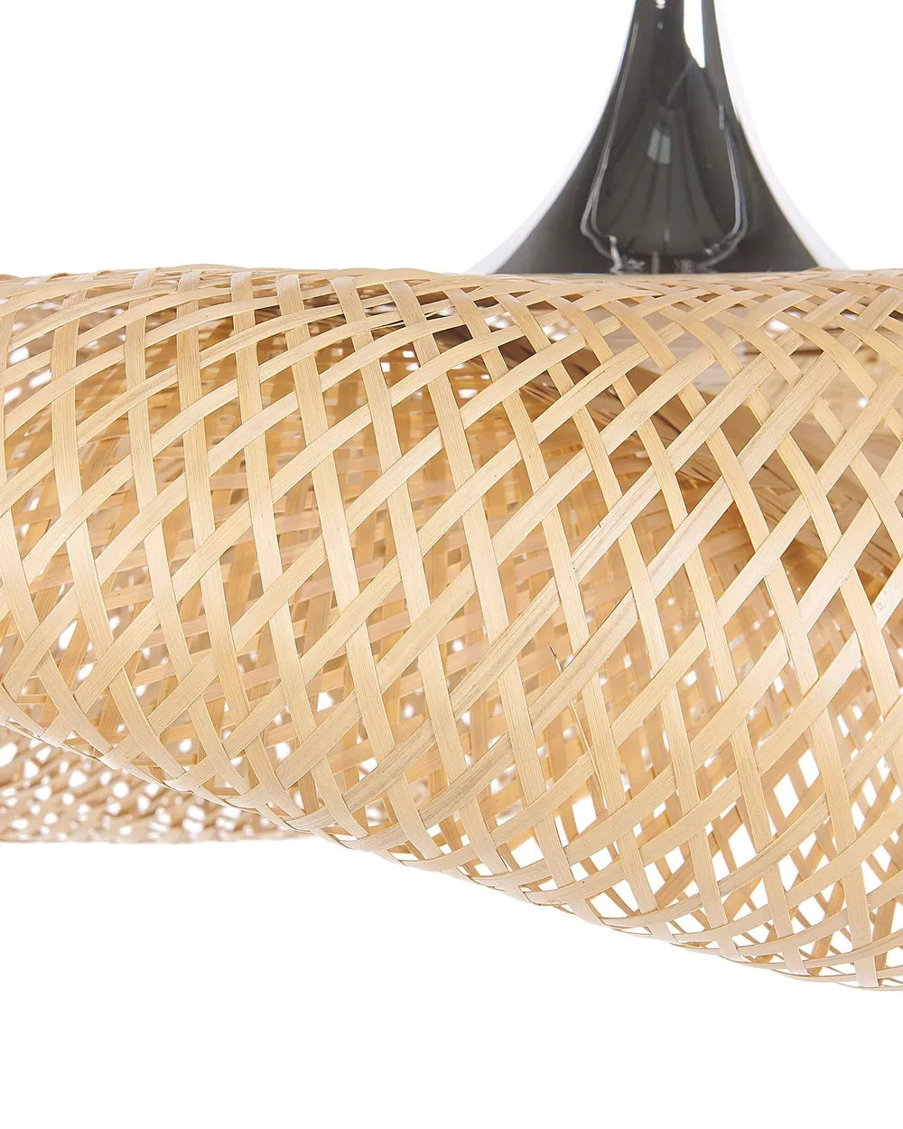 Duża lampa wisząca z bambusowym kloszem 63 cm