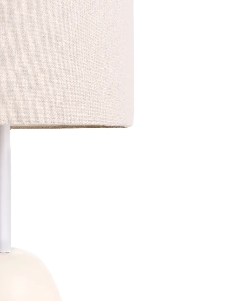 Jasnobeżowa lampa podłogowa z ceramiczną podstawą 136 cm