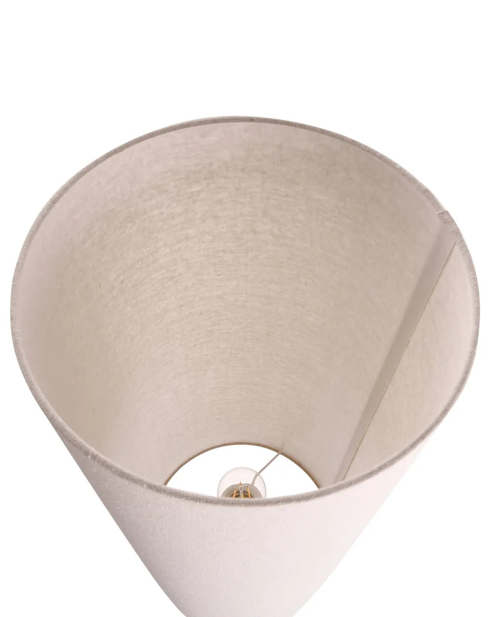 Jasnobeżowa lampa podłogowa z ceramiczną podstawą 136 cm