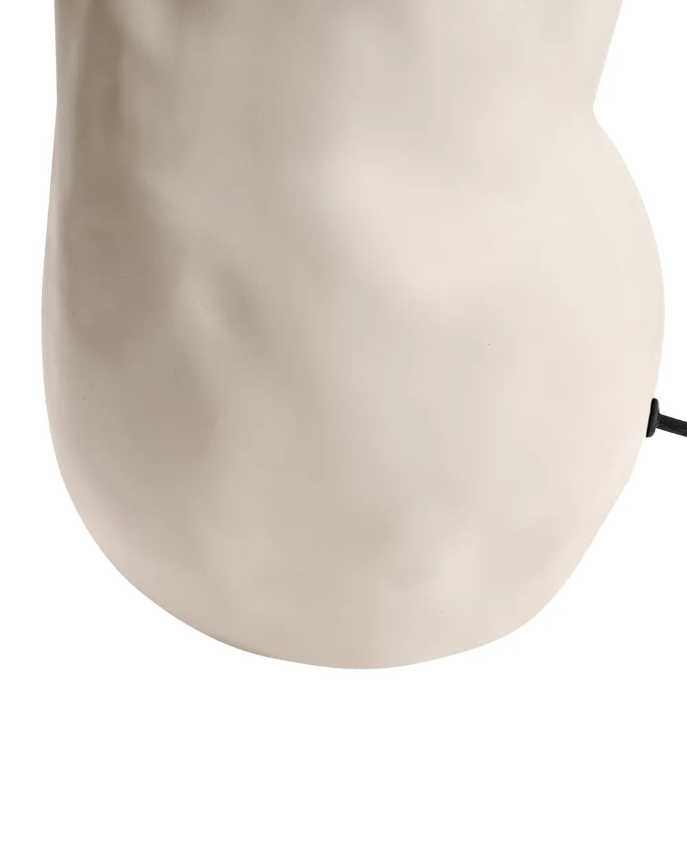 Jasnobeżowa lampa podłogowa z ceramiczną podstawą 136 cm