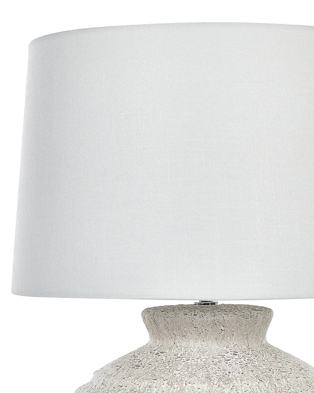 Jasnobeżowa lampa stołowa z ceramiczną podstawą 60 cm