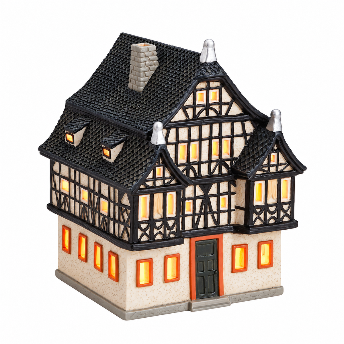 Porcelanowy domek świąteczny – kamienica 18 cm