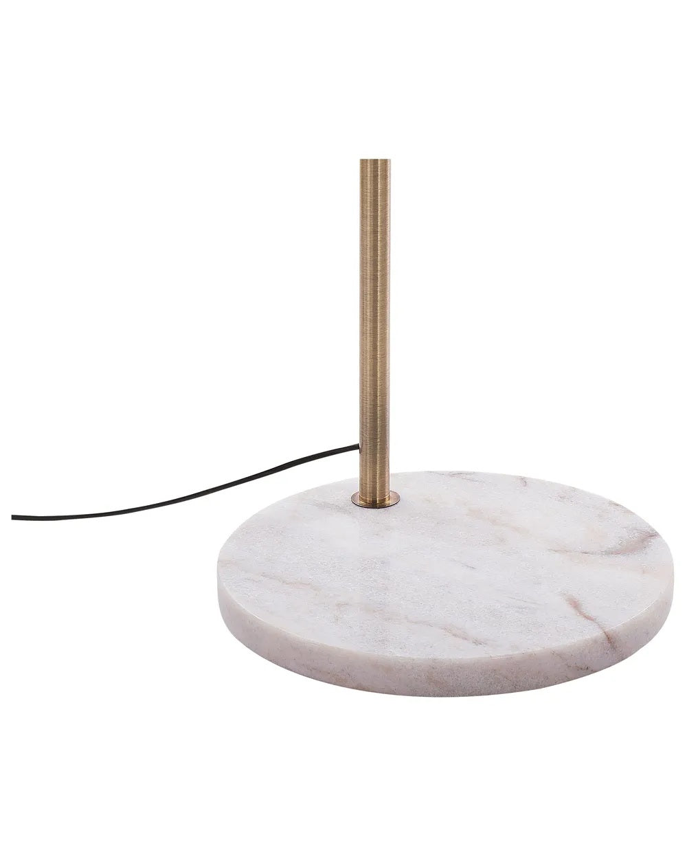 Mosiężna lampa podłogowa łukowa z marmurową podstawą 210 cm