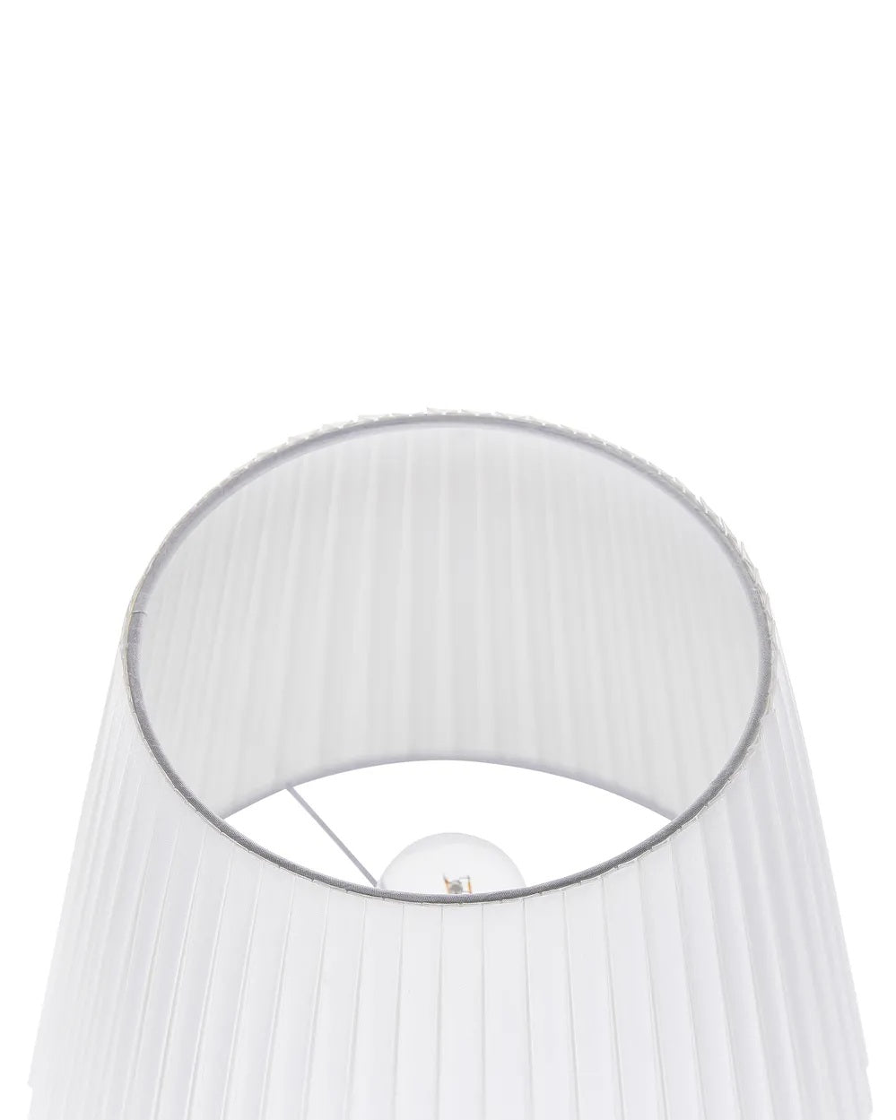 Mosiężna lampa podłogowa z białym abażurem 148 cm