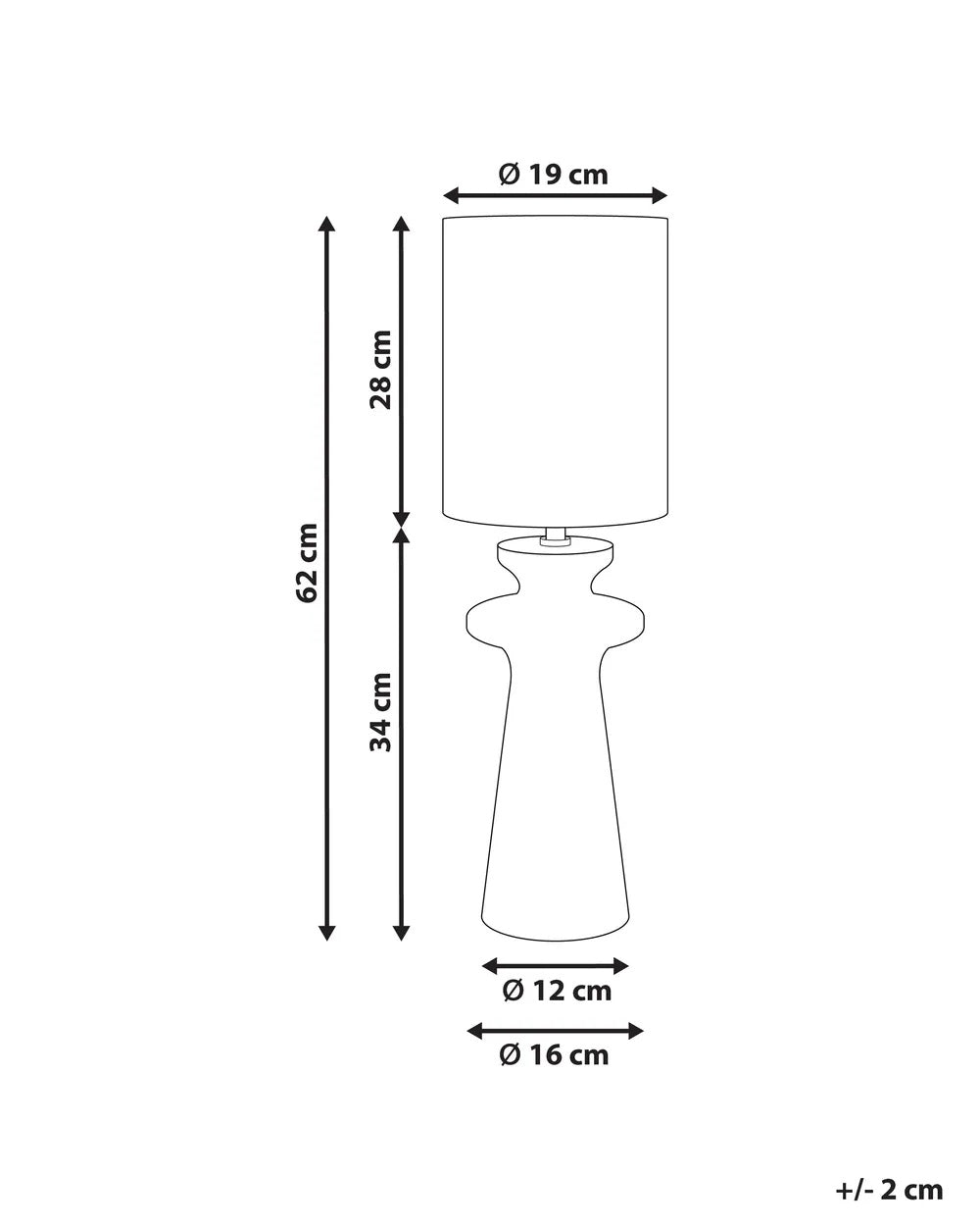 Oliwkowa lampa stołowa z abażurem z ekozamszu 62 cm