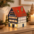 Porcelanowy domek świąteczny – winiarnia 19 cm