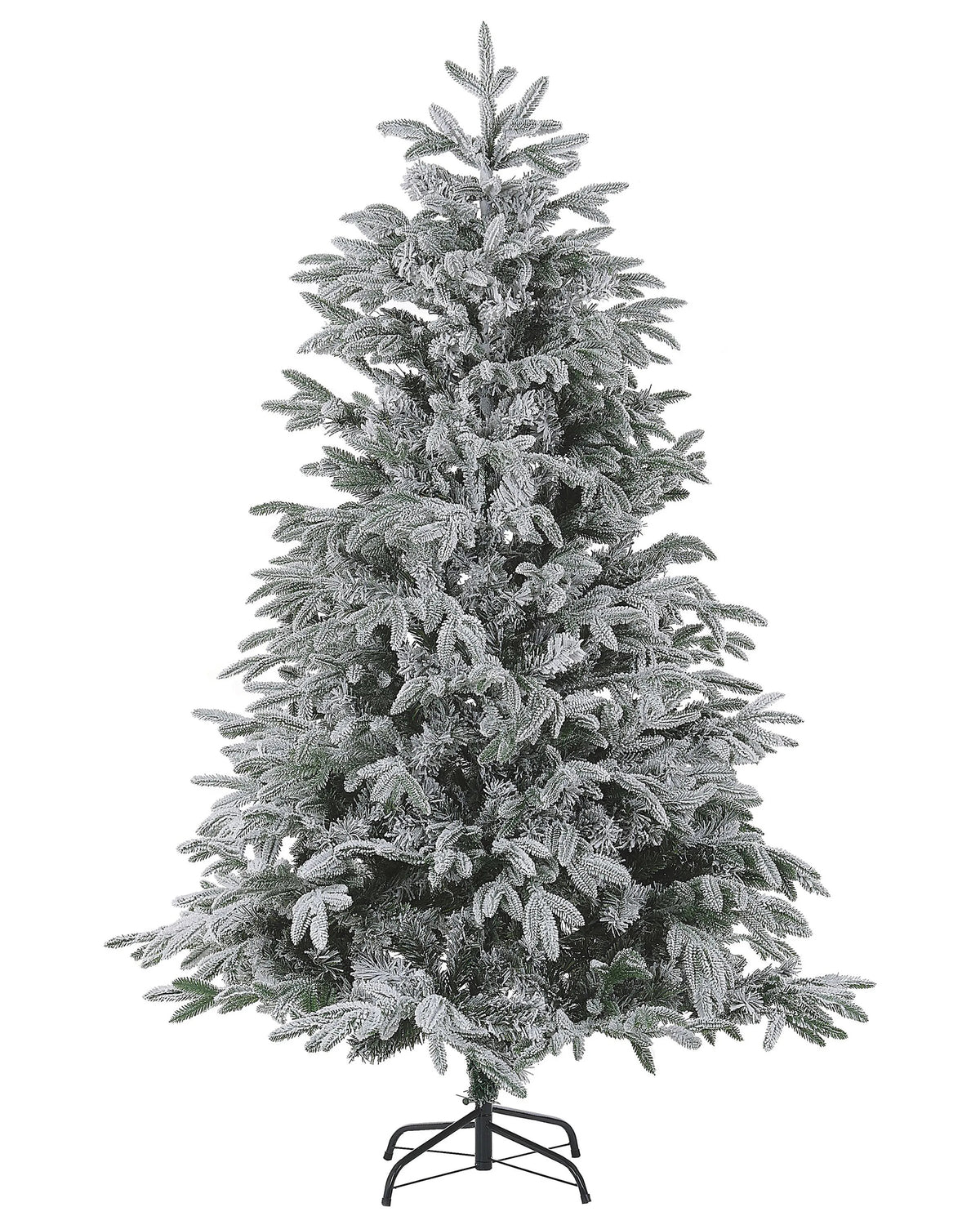 Ośnieżona sztuczna choinka 210 cm z metalowym stojakiem