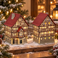 Porcelanowy domek świąteczny – zabytkowa kamienica 18 cm