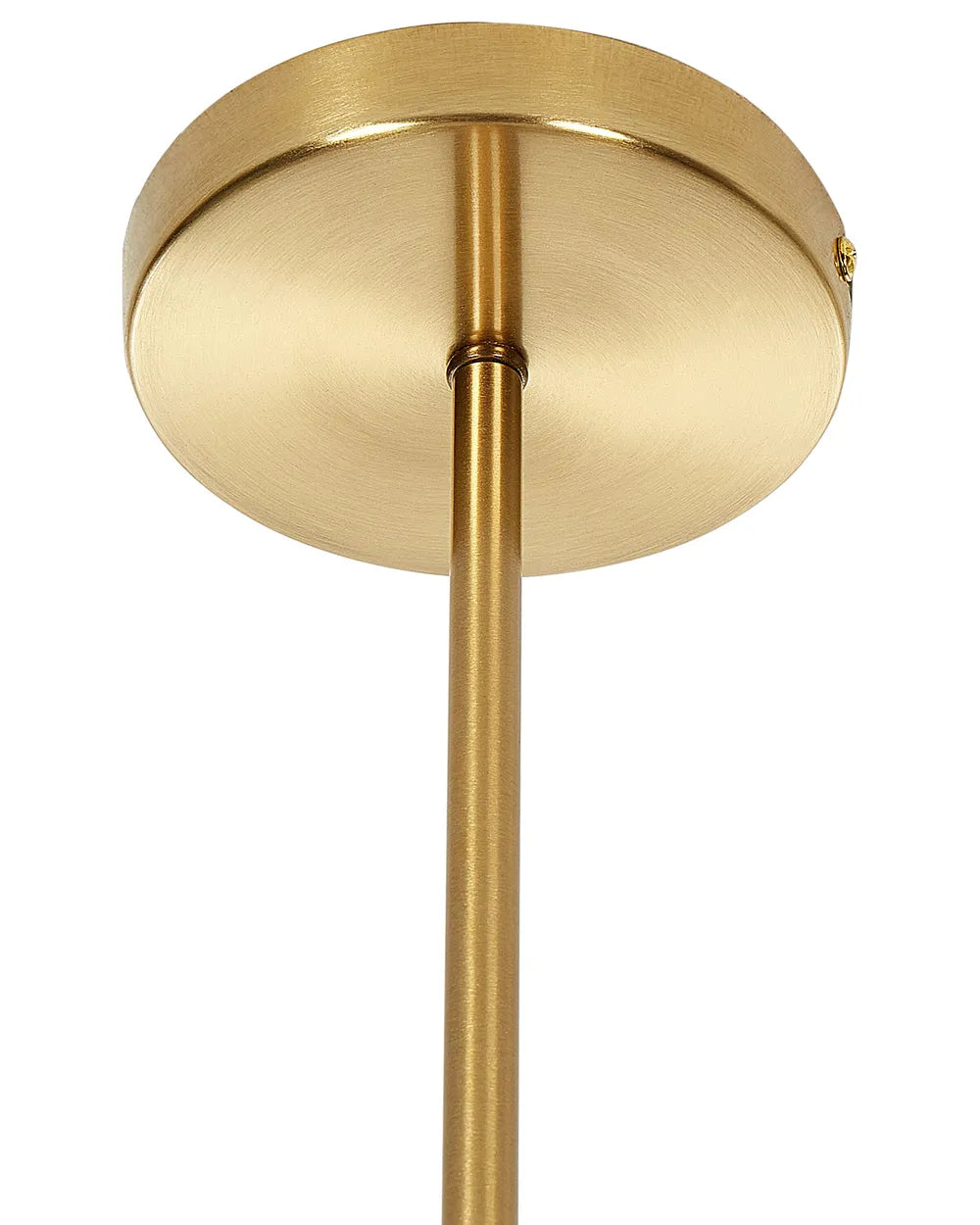 Mosiężna lampa wisząca z szklanymi kloszami 43 cm