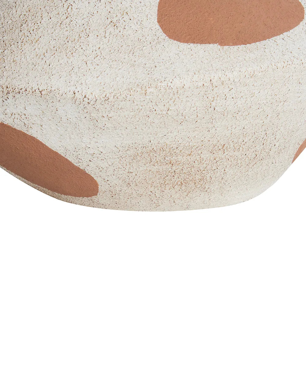 Beżowo-brązowy wazon ceramiczny z kamionki 19 cm