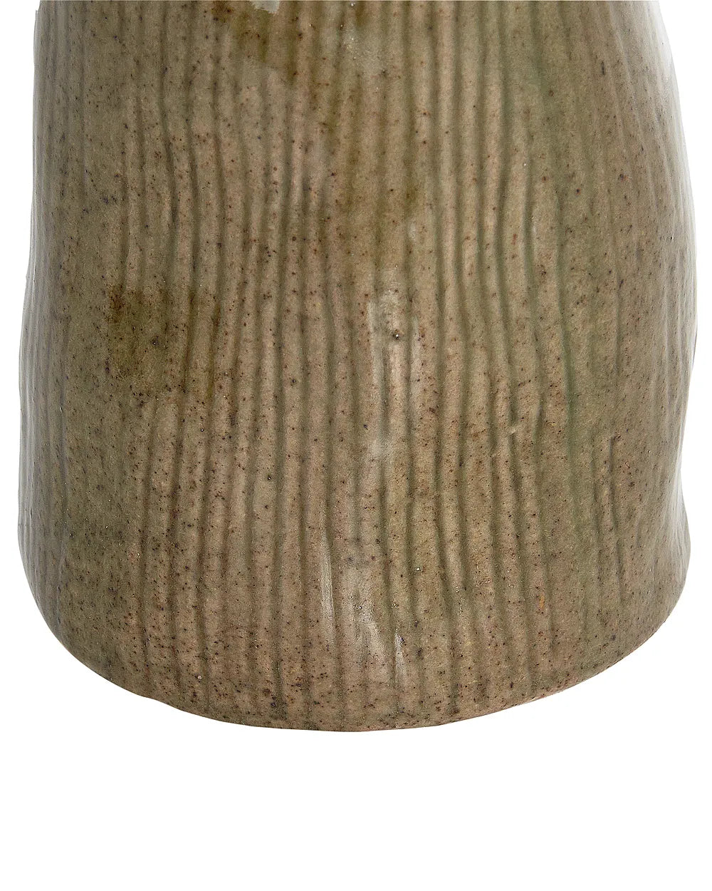 Zielony wazon ceramiczny z kamionki 28 cm
