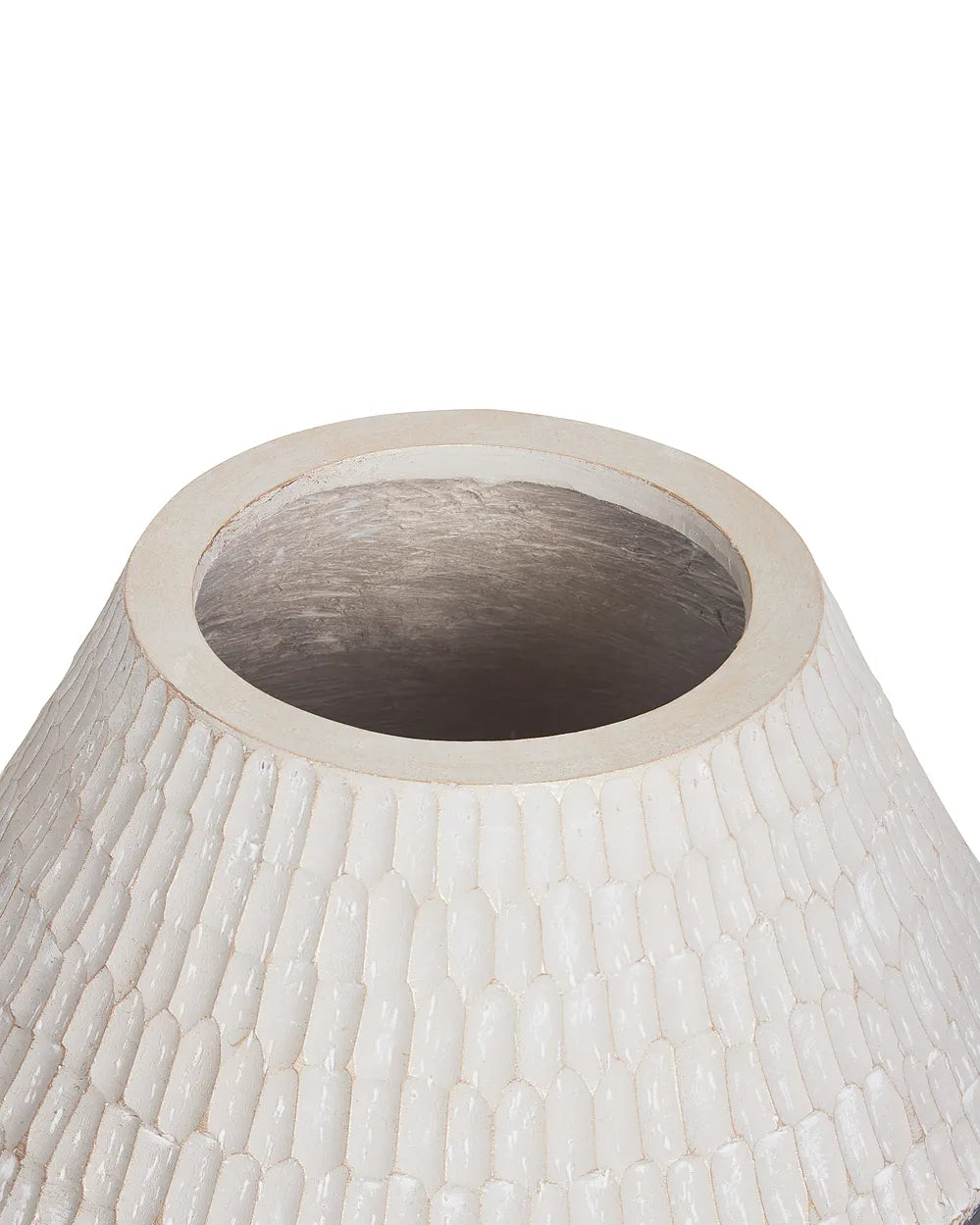 Beżowo-szary wazon dekoracyjny ceramiczny 30 cm