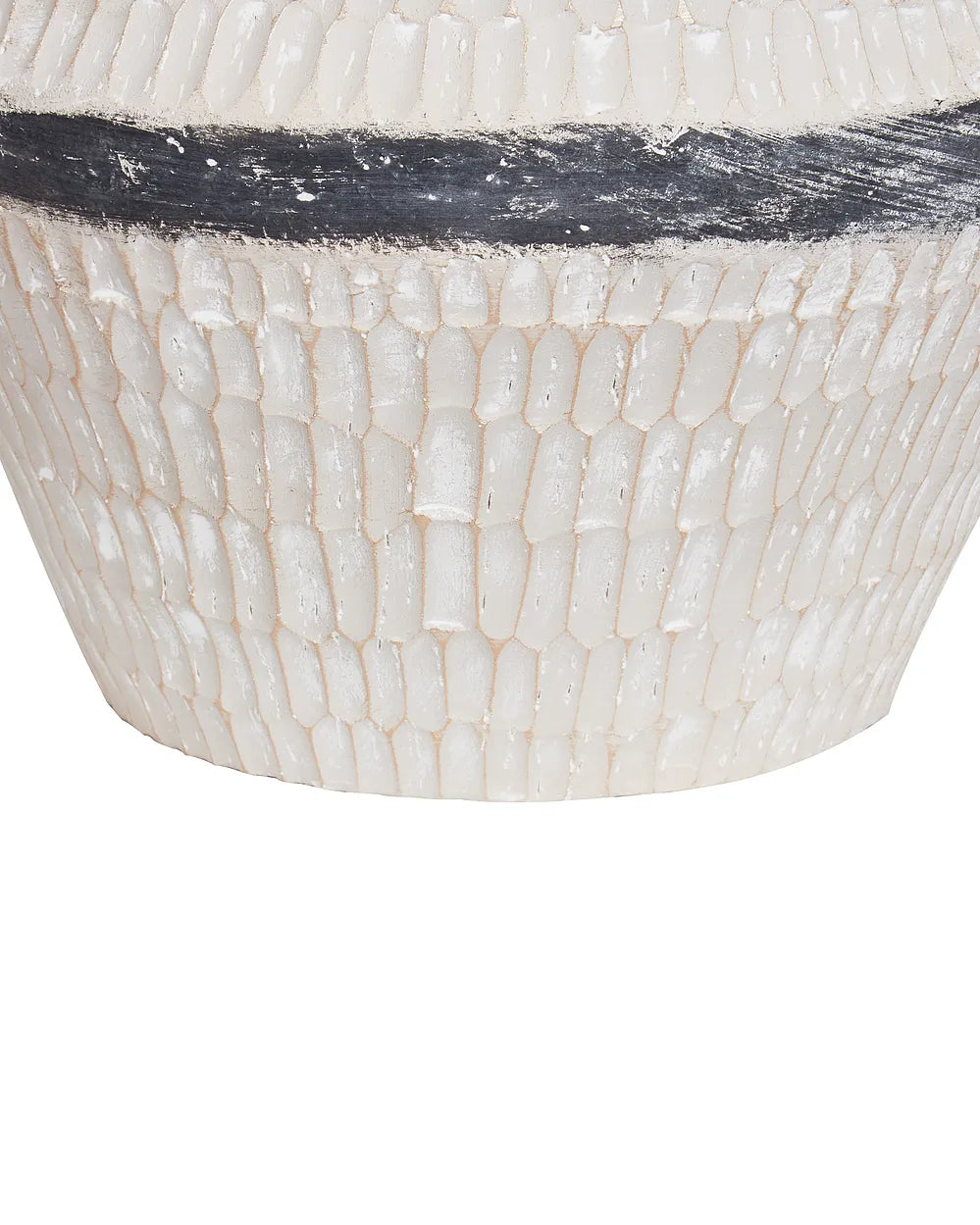 Beżowo-szary wazon dekoracyjny ceramiczny 30 cm