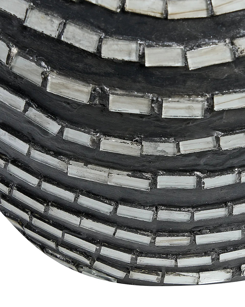 Czarno-biały wazon dekoracyjny z terakoty 35 cm