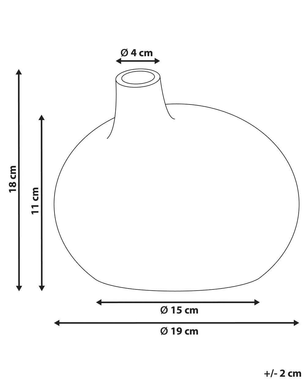 Szaro-złoty wazon dekoracyjny z terakoty 18 cm