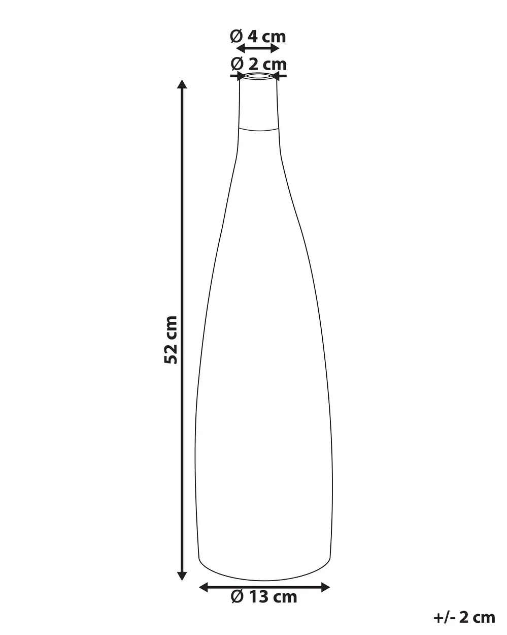 Wysoki wazon dekoracyjny z terakoty złotobrązowy 52 cm