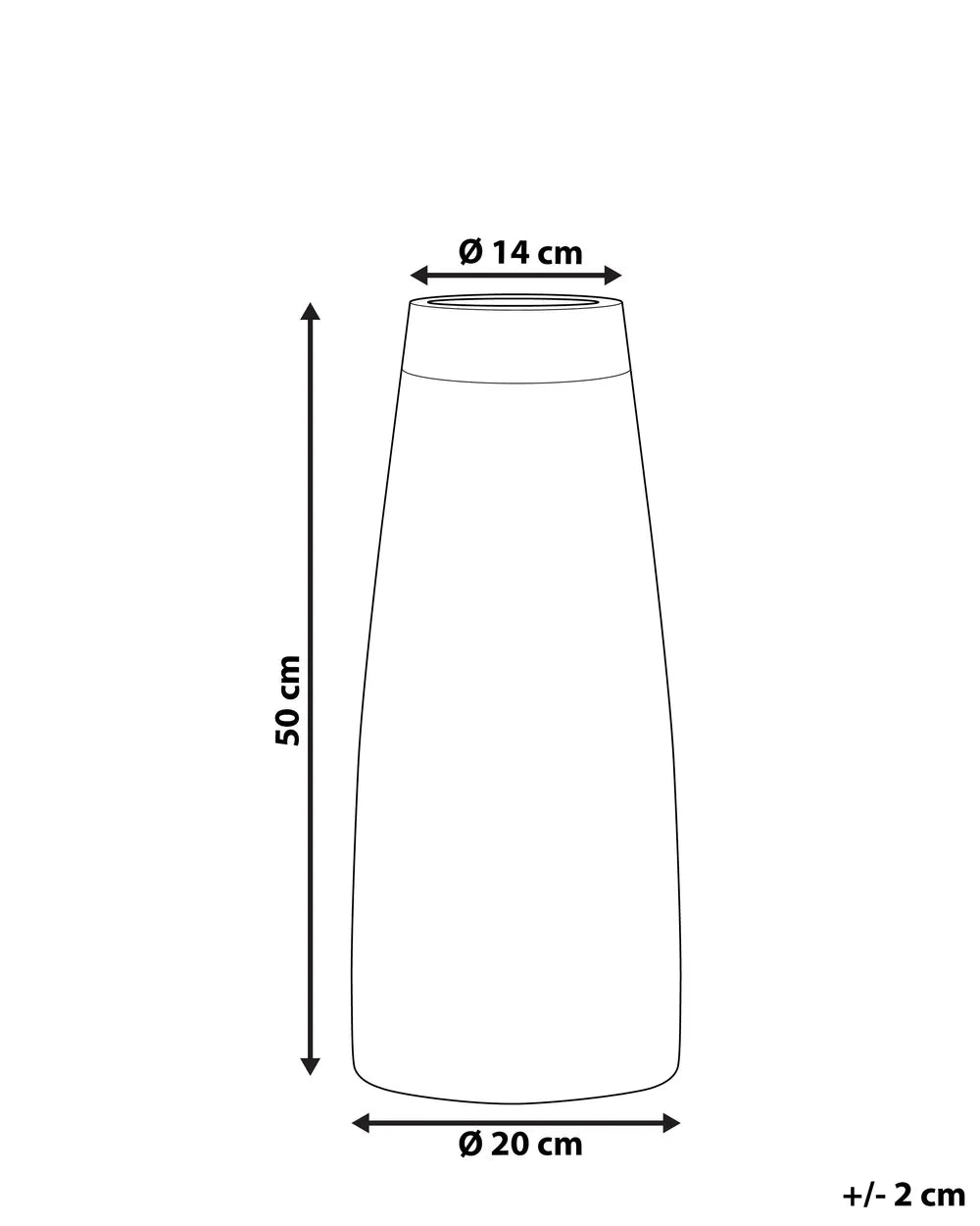 Wysoki wazon podłogowy z terakoty ciemnobrązowy 50 cm