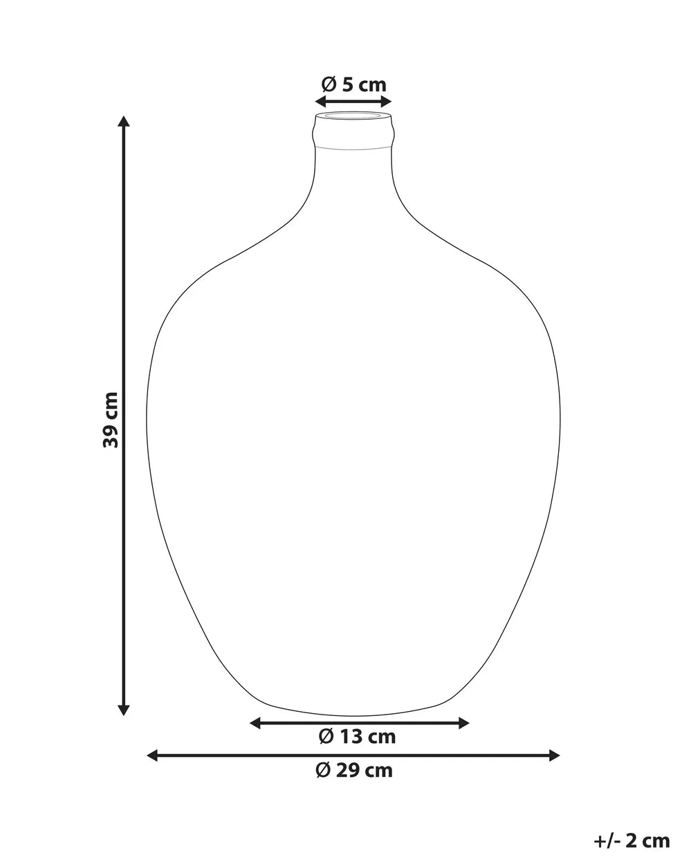 Zielony wazon szklany dekoracyjny 39 cm