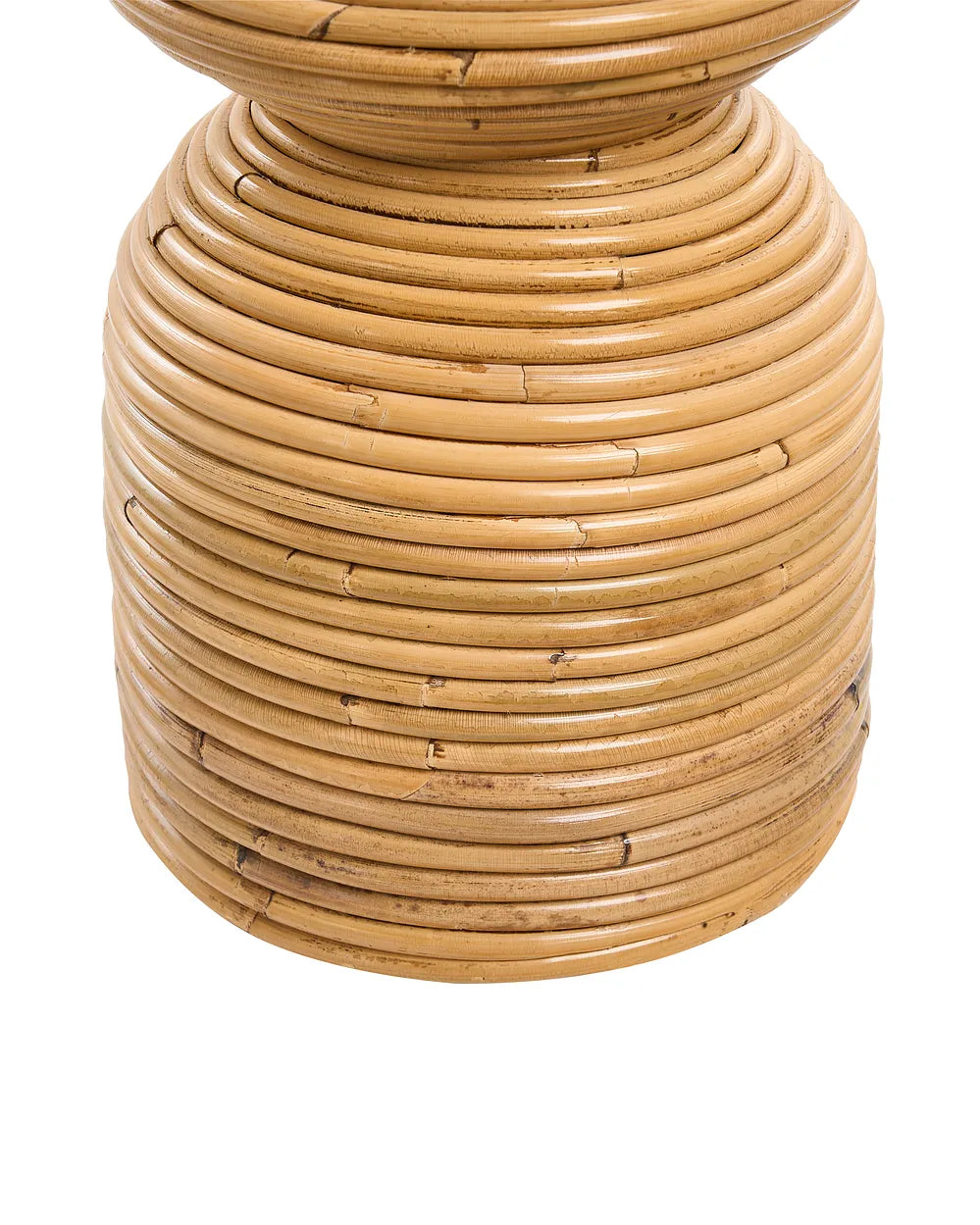 Wysoki wazon dekoracyjny z naturalnego rattanu 70 cm